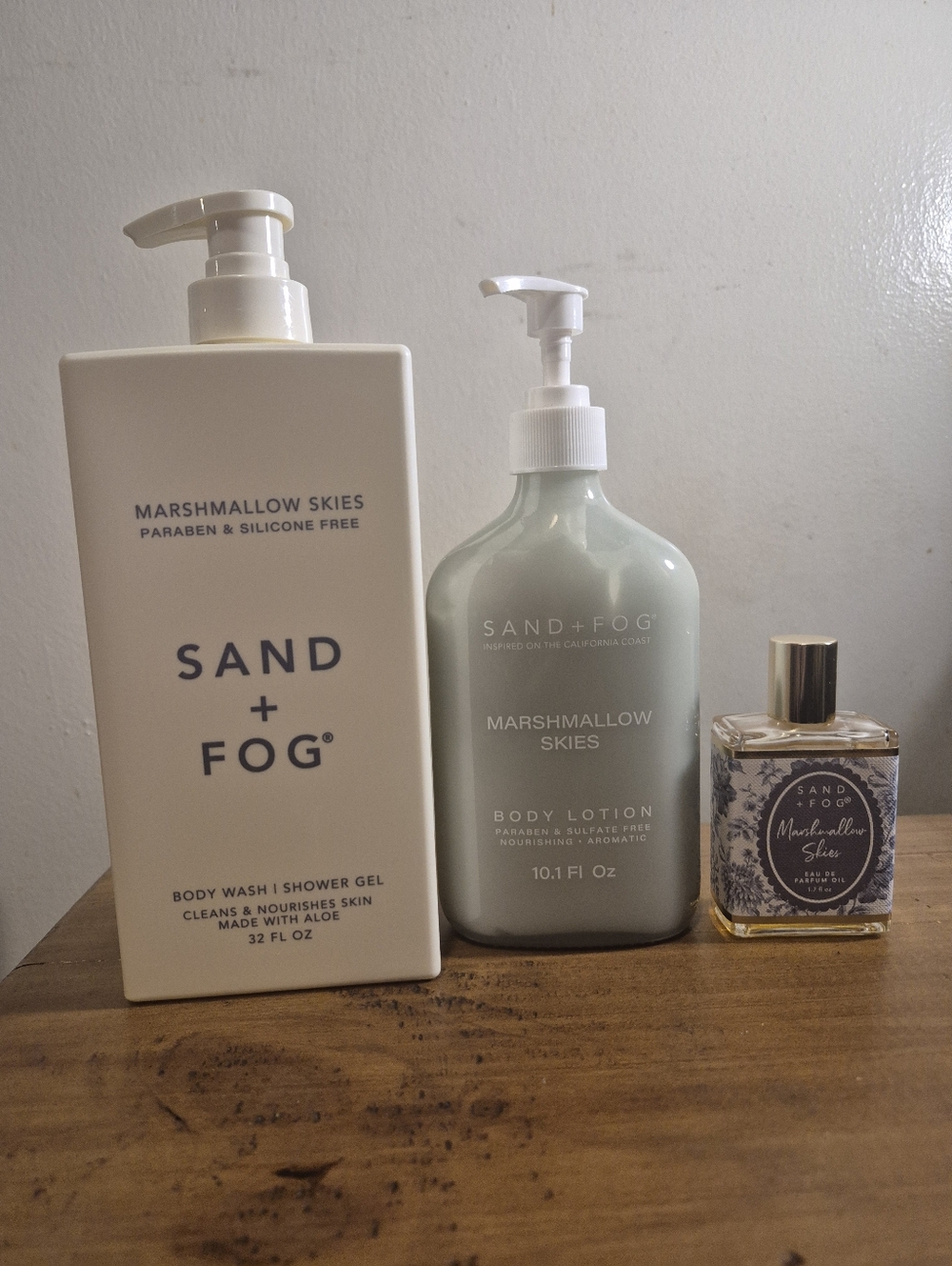 New Sand and Fog Marshmallow Skies Body Care Set